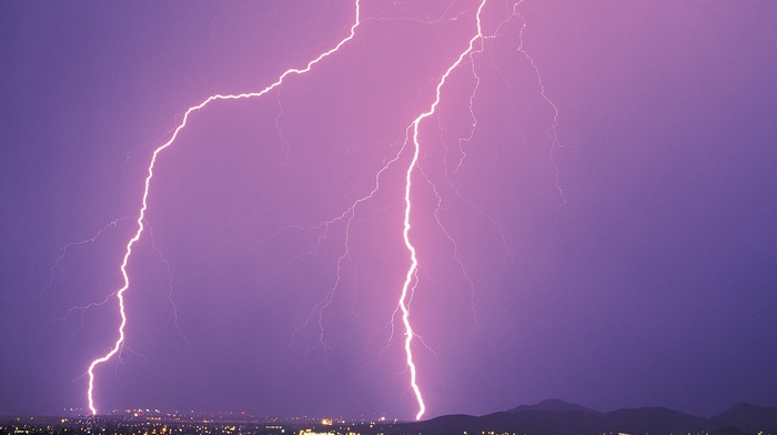 nature, lightning, storm