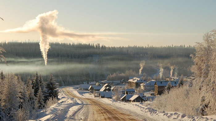 Siberia, landscape, Russia, winter