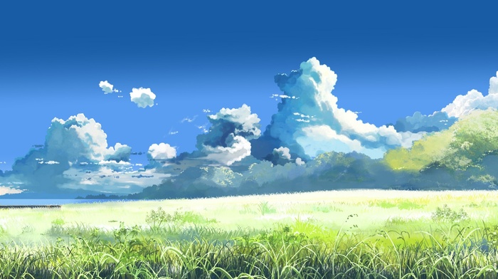sky, landscape, anime, 5 Centimeters Per Second, colorful