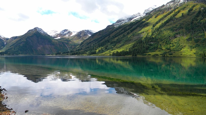 Siberia, nature, reflection, lake, landscape, mountain