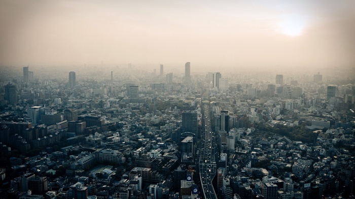 cityscape, road, smog, Japan, city, Tokyo