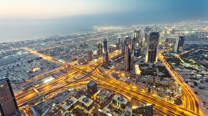 Dubai, United Arab Emirates, HDR, long exposure, road, city