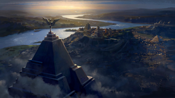 Game of Thrones, city, pyramid, Meereen, concept art