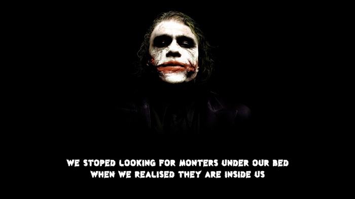 quote, Joker, The Dark Knight, typo