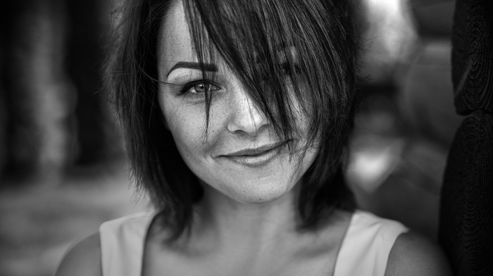 nature, monochrome, face, model, girl