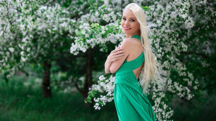 girl, model, nature