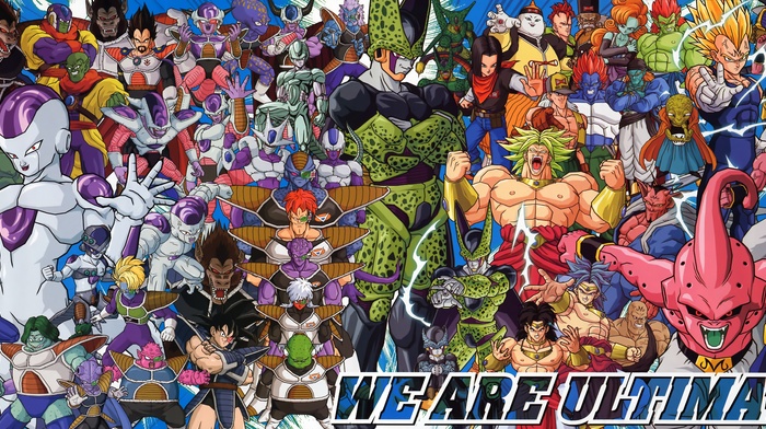 Majin Buu, Android 17, anime, Cell character, Vegeta, Android 18, Super Saiyan, Frieza, Dragon Ball