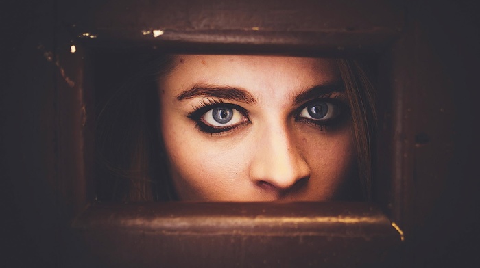 girl, auburn hair, face, eyes, blue eyes