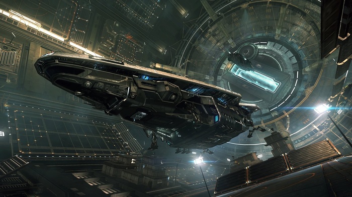 science fiction, Anaconda spaceship, spaceship, Elite Dangerous, video games