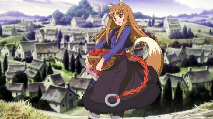 Holo, anime, wolf girls, anime girls, Spice and Wolf