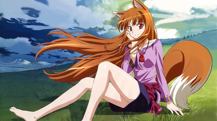 wolf girls, Holo, anime girls, anime, Spice and Wolf