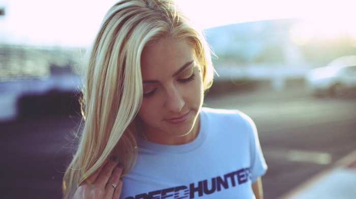 girl, portrait, blonde, model, girl outdoors, face
