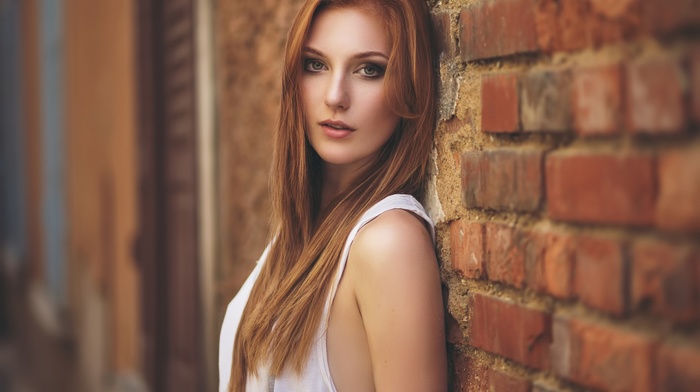 face, girl, walls, redhead, model