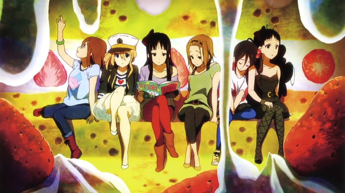 Hirasawa Yui, Tainaka Ritsu, Akiyama Mio, Tsumugi Kotobuki, Nakano Azusa, K, on, anime girls