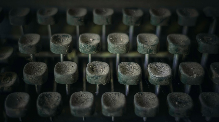 typewriters, macro, dust