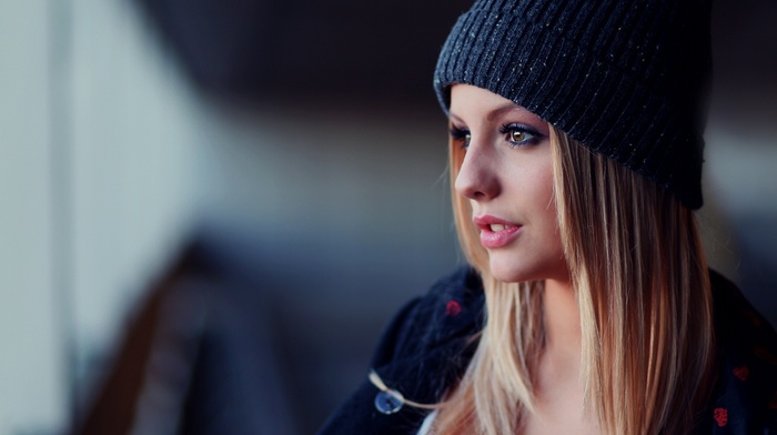 face, girl, blonde, portrait