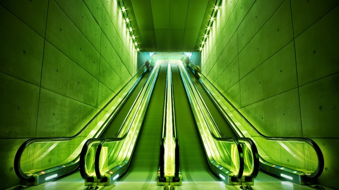 cityscape, escalator