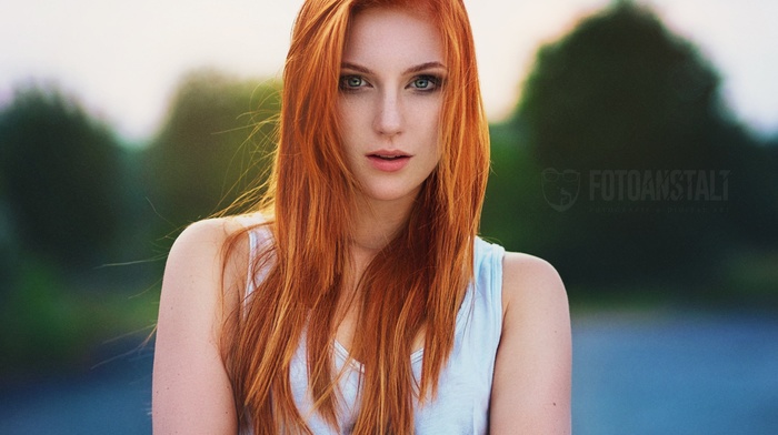 face, redhead, portrait, girl