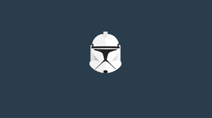 minimalism, helmet, Star Wars, clone trooper