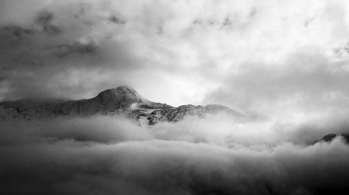 monochrome, sky