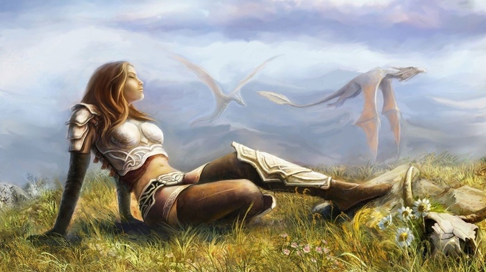 fantasy art, Wyvern