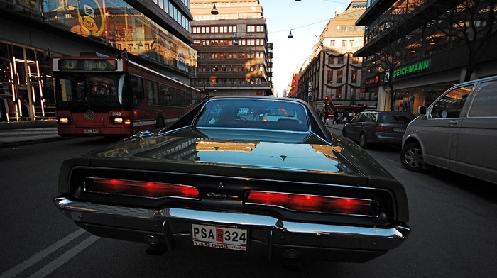 Dodge, street, 1969 Dodge Charger RT, city, car
