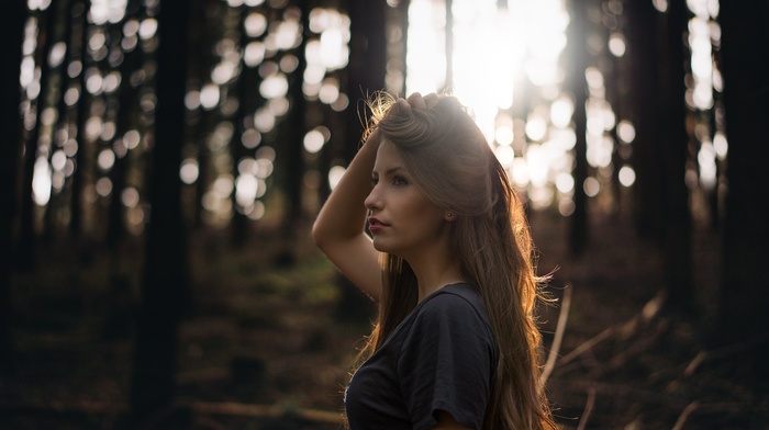 portrait, girl, face