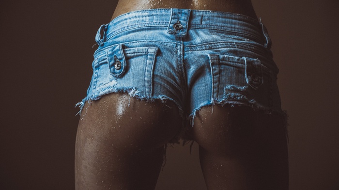 sweat, jean shorts, model, ass, girl