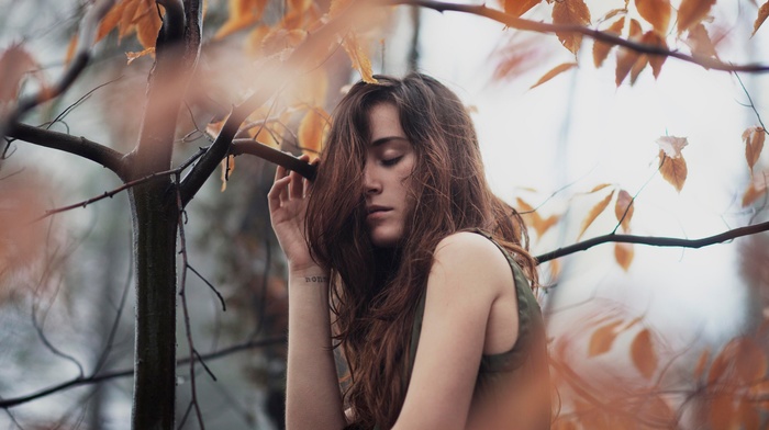 brunette, model, girl outdoors, girl