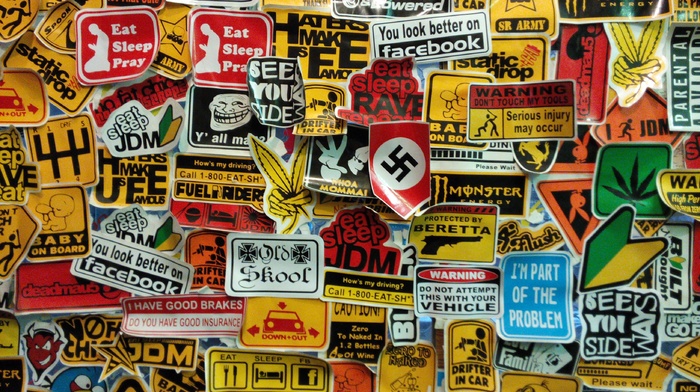 walls, stickers