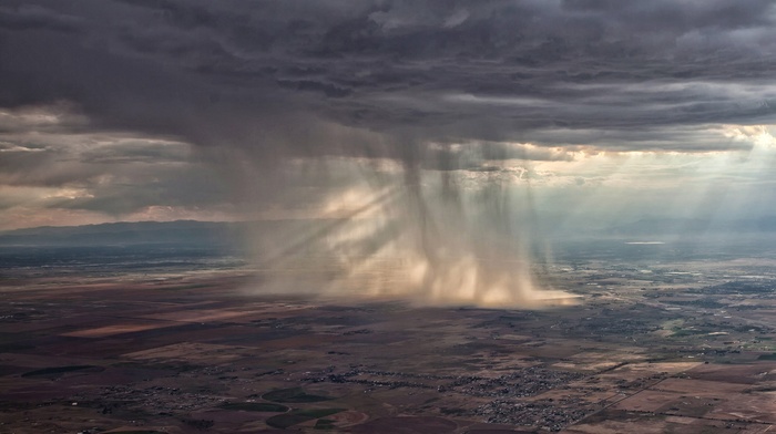 landscape, rain