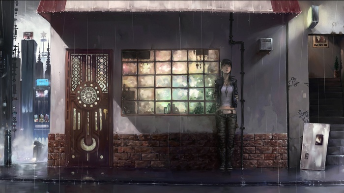 rain, anime