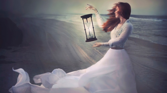 hourglasses, girl, fantasy art