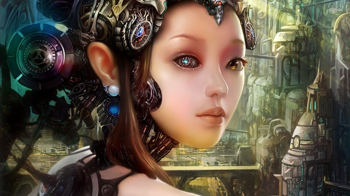 fantasy art, artwork, robot