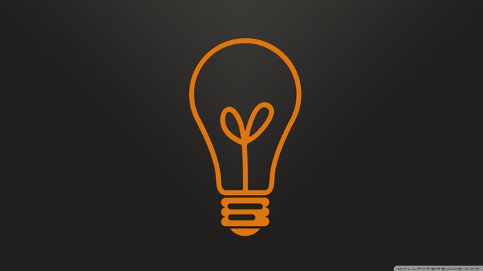 light bulb, minimalism, logo