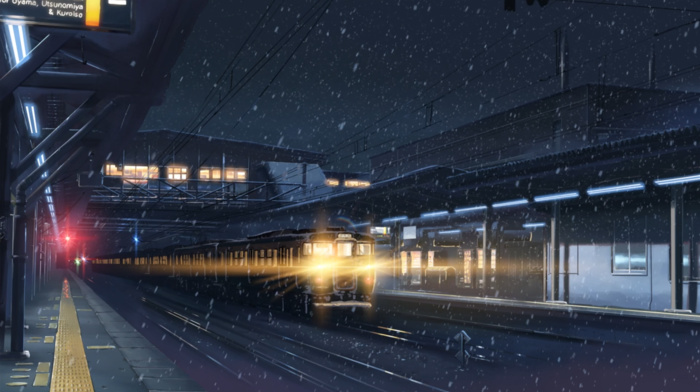 5 Centimeters Per Second, anime, train station