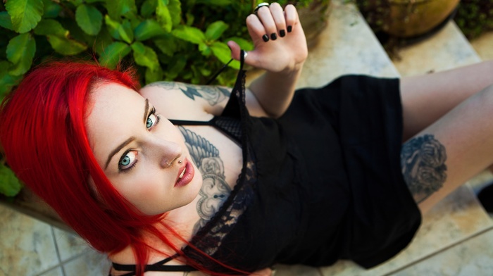 redhead, Brunabruce Suicide, tattoo, model, Suicide Girls