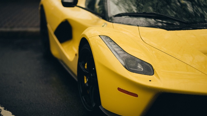 Ferrari, Hybrid, yellow cars, car