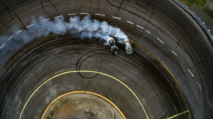 drift, smoke, race cars