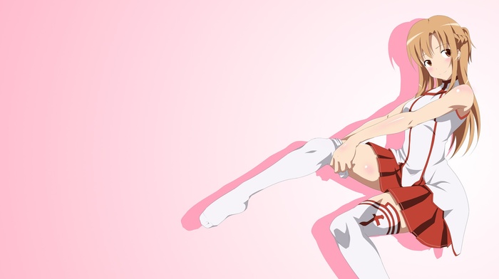 anime, artwork, Yuuki Asuna, sword art online, anime girls