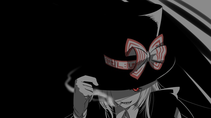 red eyes, anime, Mad Hatter