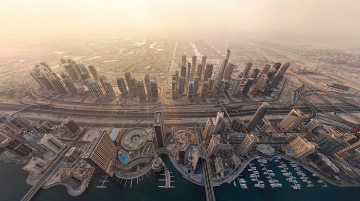 aerial view, Dubai, cityscape, city, urban