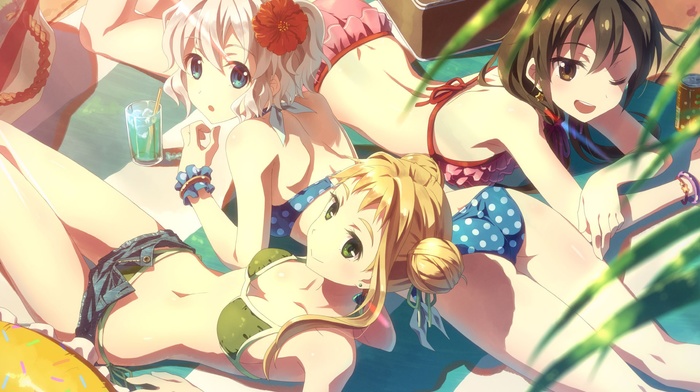 anime girls, Yuuki Tatsuya, original characters, bikini