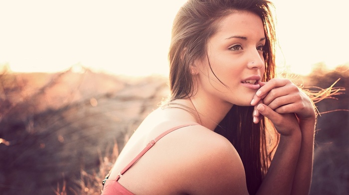 model, depth of field, bokeh, girl, love