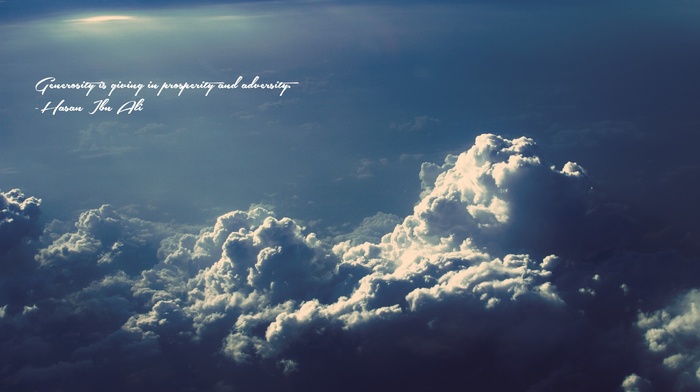 nature, Islam, quote, Imam, sky, Imam Hasan, Hasan Ibn Ali, clouds