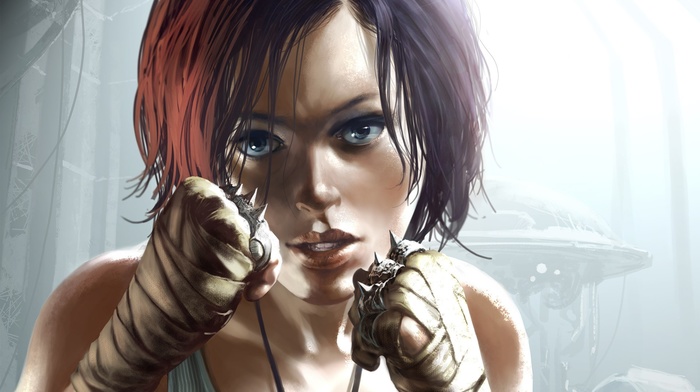 girl, redhead