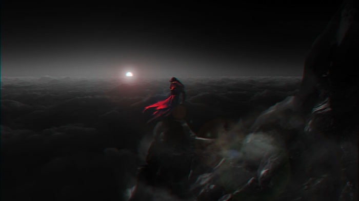 mountain, castlevania lords of shadow, effects, fantasy art, Castlevania, vampires, Dracula, clouds