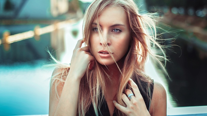 face, model, portrait, blonde, girl