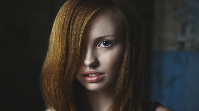 portrait, blue eyes, girl, face