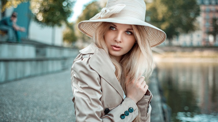 model, portrait, blonde, face, girl